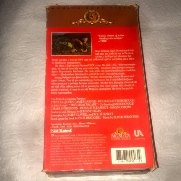 Vintage 1963 The Great Escape VHS#M201257 2-Tape Set Steve McQueen James Garner - Picture 2 of 7